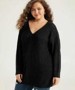 Cable Knit Plain Elastic Cuffs Pullover -Clothing Shop 695600848 kc c5ddb800 9a21 4ac1 b291 34df9e5bc6e4