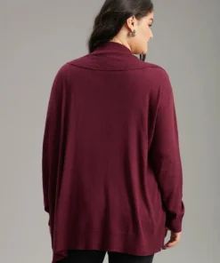 Supersoft Essentials Plain Texture Arc Hem Cardigan 32 Supersoft Essentials Plain Texture Arc Hem Cardigan -Clothing Shop 696796078 sl