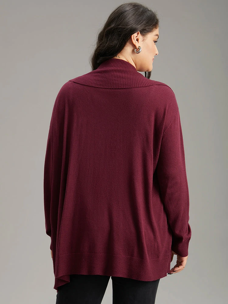 Supersoft Essentials Plain Texture Arc Hem Cardigan 13 Supersoft Essentials Plain Texture Arc Hem Cardigan - Image 11