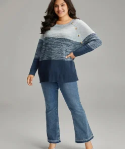 Colorblock Contrast Heather Button Detail Pullover 26 Colorblock Contrast Heather Button Detail Pullover -Clothing Shop 698817978 pt e76ffa7a 7e36 41f2 8b72 4ed05bb8e1e3