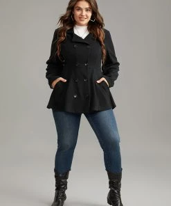 Anti-Wrinkle Lapel Collar Double Breasted Blazer -Clothing Shop 701761706 jg