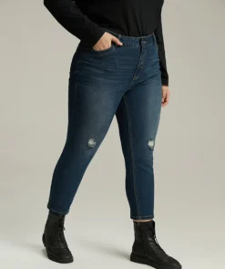 Stitch Detail Distressed Very Stretchy Jeans -Clothing Shop 70247920 ou af7a6c11 3998 4c65 ba84 7d8f5967feb2