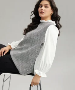 Gingham Ruffles Patchwork Frill Trim Blouse 25 Gingham Ruffles Patchwork Frill Trim Blouse -Clothing Shop 706697702 iq 48c510f4 b432 482c ae5b 8ee4aaa4eaf9