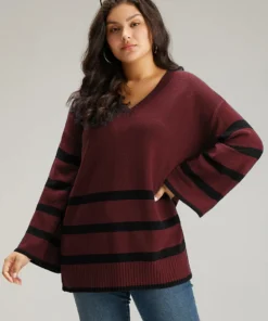 Striped Bell Sleeve Moderately Stretchy Pullover 20 Striped Bell Sleeve Moderately Stretchy Pullover -Clothing Shop 708211033 qu 5046ea78 3528 4c10 8592 d22036cfd8ea