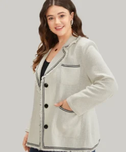 Lapel Collar Tweed Contrast Fuzzy Trim Blazer 17 Lapel Collar Tweed Contrast Fuzzy Trim Blazer -Clothing Shop 708736734 ky 0b4eb844 8ba4 4c8e badf 0f5d22f5e7df