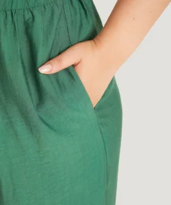 Solid Button Detail Pocket Elastic Waist Knotted Shoulder Jumpsuit -Clothing Shop 709566826 ll d233ad6d 1aaf 4831 8e54 2ae8bc2b99fb