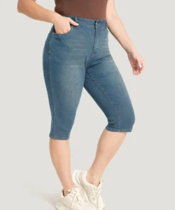 Skinny Very Stretchy Dark Wash Split Knee Denim Shorts -Clothing Shop 70964058 tk 64d1f2e2 9c21 43c1 abbe 52c6931f7cee