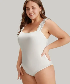 Supersoft Essentials Plain Frill Trim Cami Bodysuit -Clothing Shop 710020028 ux