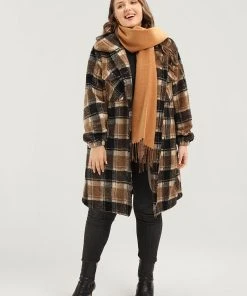 Plaid Flap Pocket Button Up Teddy Coat 13 Plaid Flap Pocket Button Up Teddy Coat -Clothing Shop 710839733 ih fd0a54ca eebd 4b06 959d 60a382af094c