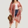 Boho Print Open Front Tassel Trim Batwing Sleeve Kimono -Clothing Shop 711732344 nb 3a9ea8db 632c 4bed 883b d45be27e4787