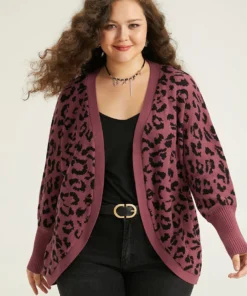Supersoft Essentials Leopard Curved Hem Cardigan -Clothing Shop 712007751 iy