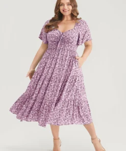 Ditsy Floral Drawstring Ruched Pocket Ruffle Tiered Dress 41 Ditsy Floral Drawstring Ruched Pocket Ruffle Tiered Dress -Clothing Shop 713325732 ro 0aabcd22 d262 42ac bced 3d3be1eea08f