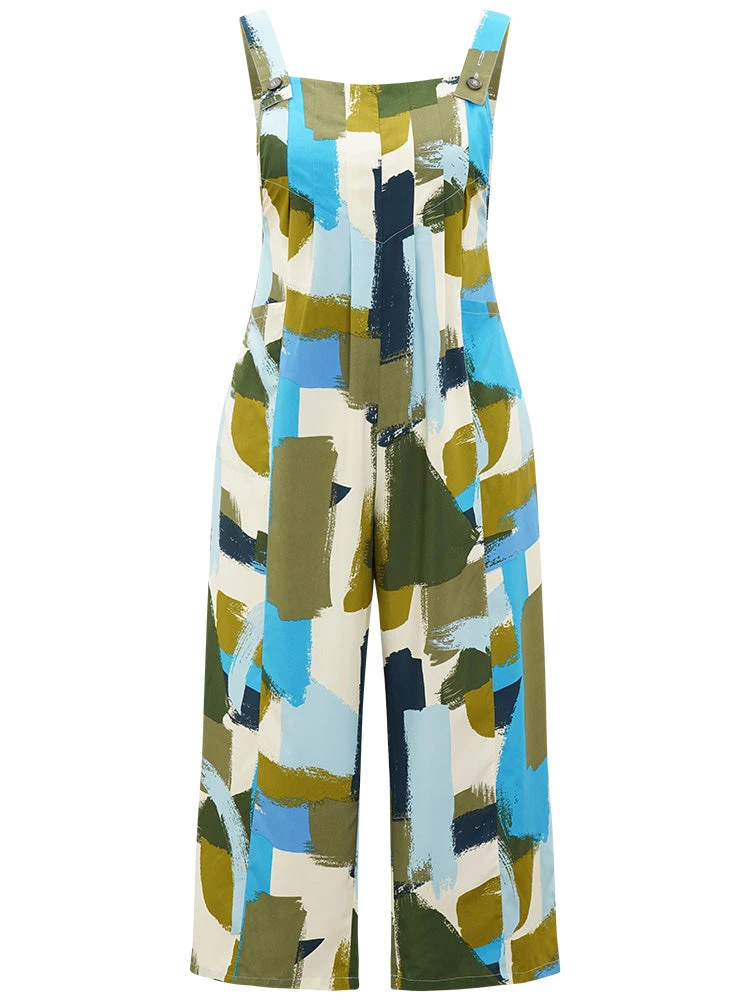 Colorblock Contrast Pocket Plicated Detail Cami Jumpsuit 11 Colorblock Contrast Pocket Plicated Detail Cami Jumpsuit - Image 9