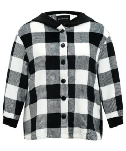 Plaid Button Through Patchwork Hooded Jacket -Clothing Shop 717939682 mm 29bc33c2 9c43 4d05 a17a e026acad5d4d
