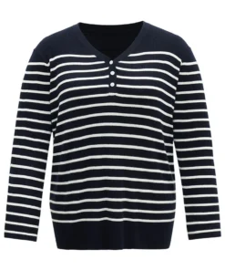 Supersoft Essentials Striped Button Through Pullover -Clothing Shop 719175423 du