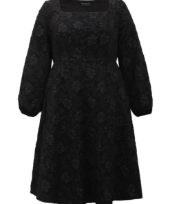 Floral Print Plisse Pocket Lantern Sleeve Dress -Clothing Shop 719260307 pc 852b0815 8218 459e 8bbb 7e6273dd8336