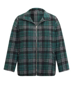 Plaid Lapel Collar Pocket Zipper Fly Jacket -Clothing Shop 719695802 xw 964a399a c923 47f8 8362 8abaf0215c21