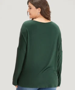 Supersoft Essentials Plain Batwing Sleeve Crew Neck T-shirt 21 Supersoft Essentials Plain Batwing Sleeve Crew Neck T-shirt -Clothing Shop 719759452 gp