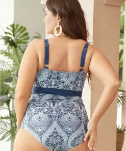 Bandana Print Sculpt Waist Contrast Trim One Piece Swimsuit 11 Bandana Print Sculpt Waist Contrast Trim One Piece Swimsuit -Clothing Shop 72169314 dp