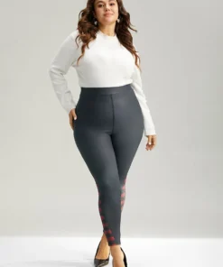 Supersoft Essentials Plaid Patchwork High Rise Leggings -Clothing Shop 723139682 ug