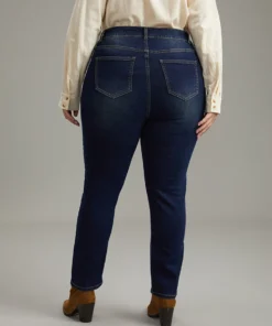 Dark Wash Straight Leg High Rise Jeans 27 Dark Wash Straight Leg High Rise Jeans -Clothing Shop 724208875 pb