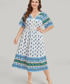 Bandana Print V Neck Pocket Contrast Lace Dress 13 Bandana Print V Neck Pocket Contrast Lace Dress -Clothing Shop 725056147 ui 6fe5e4db 23af 4ddc a318 410bc16cd3c0