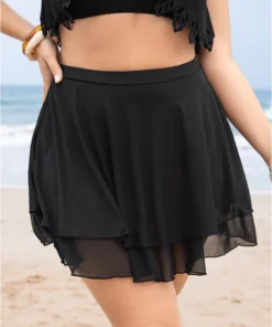 Plain Mesh Ruffle Tiered Swim Skirt 18 Plain Mesh Ruffle Tiered Swim Skirt -Clothing Shop 725264570 vo