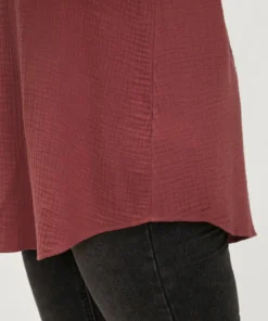 Solid V Neck Button Up Asymmetrical Hem Blouse -Clothing Shop 727816512 dp 5a24eb44 29eb 4d44 98a6 312dd46c46fd