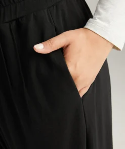 Solid Shirred Pocket Harem Sweatpants -Clothing Shop 727965285 vj