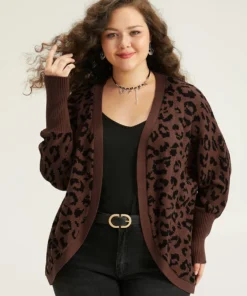 Supersoft Essentials Leopard Curved Hem Cardigan -Clothing Shop 72826246 ie