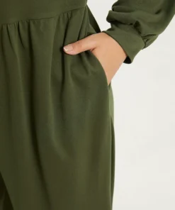 Solid Half Zip Hooded Gathered Jumpsuit 16 Solid Half Zip Hooded Gathered Jumpsuit -Clothing Shop 728363051 lo 6ac9ff38 514f 4816 86b2 c01a3a974f98