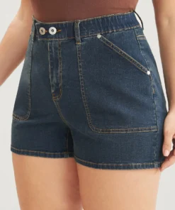Very Stretchy Dark Wash Pocket Denim Shorts -Clothing Shop 728981073 jx e67a5d82 c063 47e0 8b4a 82c6712043d6