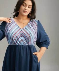 Boho Print Striped Patchwork Lantern Sleeve Dress 16 Boho Print Striped Patchwork Lantern Sleeve Dress -Clothing Shop 730112808 qw 6e8247ba ed5f 4497 a2f7 b90b2e6928fd