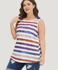 Striped Contrast Crew Neck Sleeveless Tank Top -Clothing Shop 730380952 mb 38c4c651 b5d9 43d2 b4f1 8eb451bf4ca1