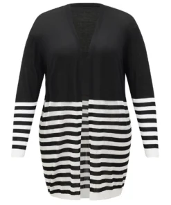 Supersoft Essentials Striped Open Front Cardigan -Clothing Shop 730927808 xe
