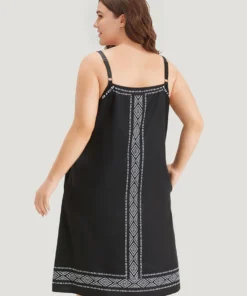 Boho Print Pocket Cami Knee Dress -Clothing Shop 739815411 ad