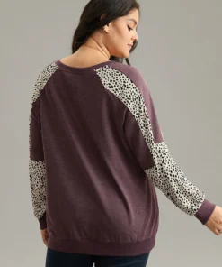 Geometric Contrast Patchwork Raglan Sleeve Sweatshirt 14 Geometric Contrast Patchwork Raglan Sleeve Sweatshirt -Clothing Shop 743888267 nw