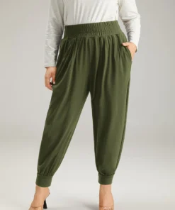 Solid Shirred Pocket Harem Sweatpants -Clothing Shop 744250959 fb fbb6f911 4ac0 4f4e 80d8 8618e937e8c9