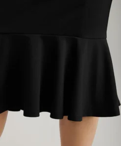 Plain Ruffles Buckle Detail Mermaid Hem Skirt -Clothing Shop 744493568 qf