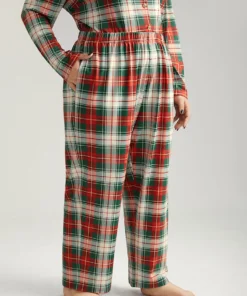 Christmas Plaid Elastic Waist Sleep Pants 12 Christmas Plaid Elastic Waist Sleep Pants -Clothing Shop 751658573 ee