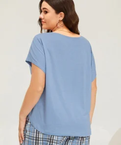 Letter Print Batwing Sleeve Curved Hem Sleep Top 14 Letter Print Batwing Sleeve Curved Hem Sleep Top -Clothing Shop 752496017 uw