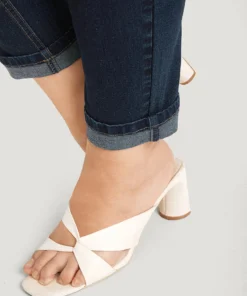 Very Stretchy Pocket Dark Wash Roll Hem Jeans -Clothing Shop 753266131 iq 820028ba e436 466e 989f 7ac6f73e9309