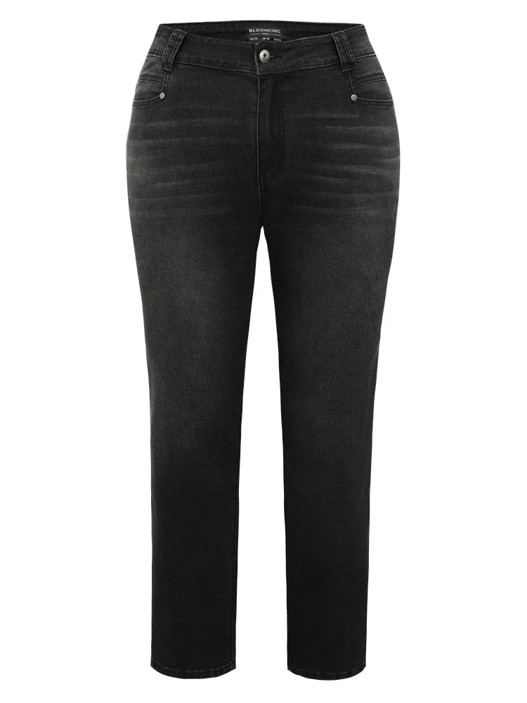 Vintage Black Wash Straight Leg Jeans 9 Vintage Black Wash Straight Leg Jeans - Image 7