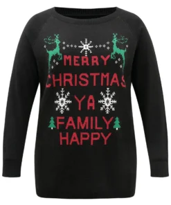 Supersoft Essentials Christmas Elk Letter Crew Neck Pullover 15 Supersoft Essentials Christmas Elk Letter Crew Neck Pullover -Clothing Shop 757410476 tf