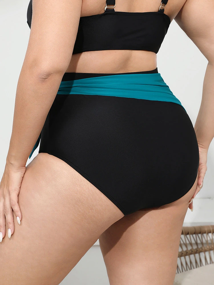 Two Tone Knot Side Bikini Bottom 4 Two Tone Knot Side Bikini Bottom - Image 2