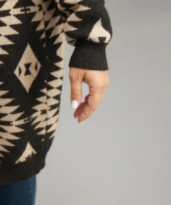 Anti-Pilling Supersoft Essentials Geo Lapel Collar Cardigan -Clothing Shop 757695581 ci