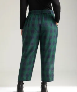 Plaid Pocket Eyelet Belted Pants 10 Plaid Pocket Eyelet Belted Pants -Clothing Shop 758033877 ny