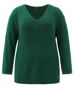 Fuzzy Solid Split Side Patchwork Pullover -Clothing Shop 758798642 jv 38af5fba 6f3e 4773 b2a6 bcfb00e957de