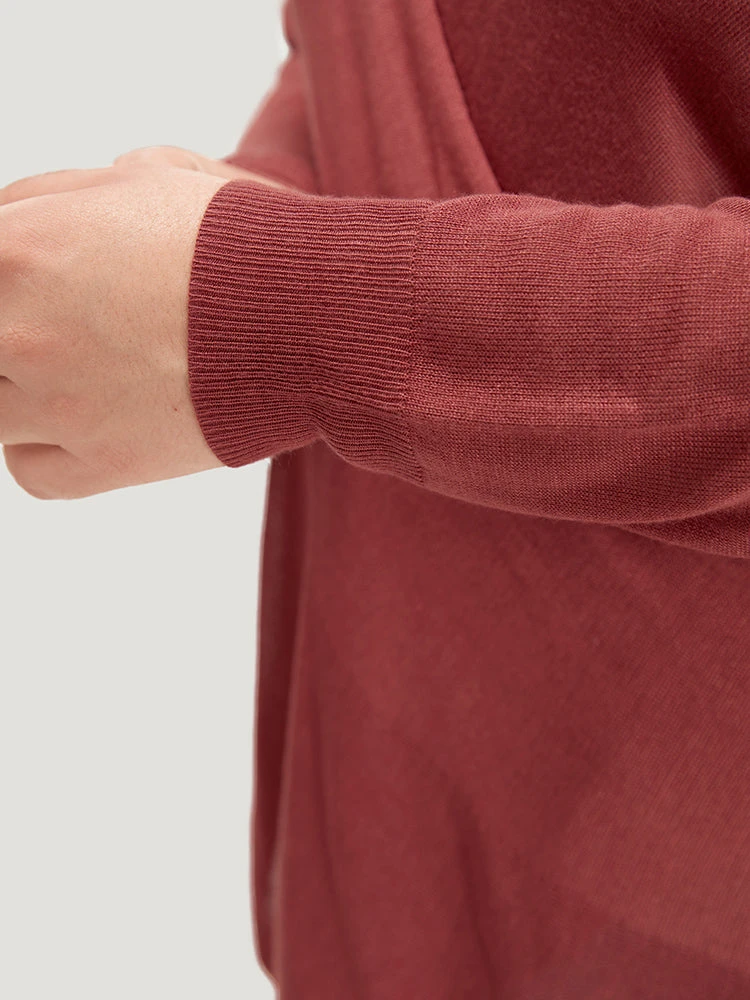 Supersoft Essentials Solid Crossover Elastic Cuffs Pullover 9 Supersoft Essentials Solid Crossover Elastic Cuffs Pullover - Image 7