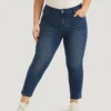 Plain Split Side Very Stretchy Zipper Fly Jeans -Clothing Shop 761540409 jt